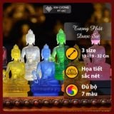  Bộ Tượng Phật Dược Sư Mật Tông [Kim Cương Hỷ Lạc] Lưu Ly 12Cm 