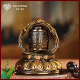  Kinh Luân Xoay Trang Trí Taplo Ô Tô [Kim Cương Hỷ Lạc] Mang Lại Bình An Và May Mắn, Mẫu Hợp Kim Năng Lượng Mặt Trời 