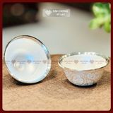  Chén Cúng, Ly Cúng Dường Chất Liệu Bạc S99 Cao Cấp [Kim Cương Hỷ Lạc] Ly Cúng Phật Bạc Viền Đồng 