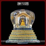  Tháp Xá Lợi Thủy Tinh [Kim Cương Hỷ Lạc] Cao 42Cm 