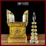  Tháp Xá Lợi Thủy Tinh [Kim Cương Hỷ Lạc] Cao 48Cm 