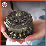  Lư Xông Trầm Hương - Lư Đốt Hương Trầm Mật Tông [Kim Cương Hỷ Lạc] Hợp Kim Cao Cấp Loại Lớn 