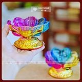  Chén Cúng Dường, Bát Để Đồ Cúng [Kim Cương Hỷ Lạc] Thủy Tinh Size 11x6cm 