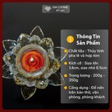  Đế Nến Chân Đèn Đốt Nến Bơ Pha Lê Hoa Sen [Kim Cương Hỷ Lạc] Đế Hợp Kim 6,5 - 14 Cm 