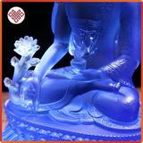  Tượng Phật Dược Sư Mật Tông [ Kim Cương Hỷ Lạc] Lưu Ly Xanh Dương 18cm 
