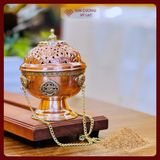  Lư Xông Đồng Có Dây Xích Nepal [Kim Cương Hỷ Lạc] 10x14cm 