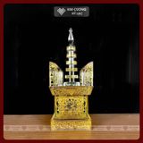  Tháp Xá Lợi Thủy Tinh [Kim Cương Hỷ Lạc] Cao 48Cm 