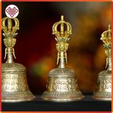  Chuông Cầm Tay Mật Tông [Kim Cương Hỷ Lạc] 9 Chấu Mạ Bạc 