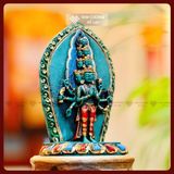  Tượng Thiên Thủ Thiên Nhãn Nepal -Hàng Hiểm [Kim Cương Hỷ Lạc]Chất Liệu Bột Sa Thạch Vẽ Màu Thủ Công 