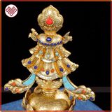  Bát Cát Tường Mật Tông [Kim Cương Hỷ Lạc] Đồng Mạ V.À.N.G Cao 16 Cm 