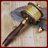  Kinh Luân Cầm Tay Mật Tông [Kim Cương Hỷ Lạc] Viền Đen Đính Đá 