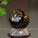  Qủa Cầu Đá Khắc Thần Chú Mật Tông [Kim Cương Hỷ Lạc] Om Mani Padme Hum 