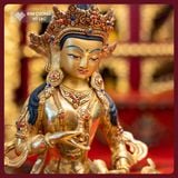  Tượng Phật Kim Cương Tát Đỏa, Tượng Đồng Nepal [Kim Cương Hỷ Lạc] Tượng Kim Cang Tát Đỏa 24cm 