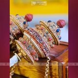  Kinh Luân Cầm Tay Nepal Nạm Bạc Thủ Công [Kim Cương Hỷ Lạc] 36Cm 