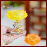  Chân Đèn Nến Bơ Lưu Ly, Đế Nến Hoa Sen Cúng Phật [Kim Cương Hỷ Lạc] Đa Dạng Màu Sắc 