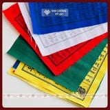  Cờ Lung Ta Mật Tông, Cờ Cầu Nguyện Phật Giáo [Kim Cương Hỷ Lạc] 20x15cm, dây 2m 