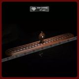  Lư Hương, Lư Xông Trầm Hương [Kim Cương Hỷ Lạc] Lư Đồng Cao Cấp Vẽ Màu Hoa Sen 30x11cm 