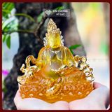  Tôn Tượng Hoàng Thần Tài Chất Liệu Lưu Ly Cao Cấp [Kim Cương Hỷ Lạc] Tượng Thờ Lưu Ly Mật Tông 