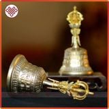  Chuông Cầm Tay Mật Tông [Kim Cương Hỷ Lạc] 9 Chấu Mạ Bạc 