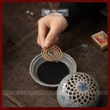  Lư Gốm Xông Trầm Hương - Lư Đốt Trầm, Lư Xông [Kim Cương Hỷ Lạc] Lư Gốm Sứ Cao Cấp Họa Tiết Đẹp 