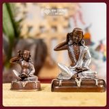  Tượng Phật Mật Tông Đồng - Tượng Phật Đồng Mini [Kim Cương Hỷ Lạc] Tượng Phật Decor Mini Tượng Nepal 