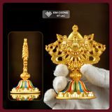  Bộ Bát Cát Tường Cúng Dường Hợp Kim Cao Cấp [Kim Cương Hỷ Lạc] Bát Cát Tường Hợp Kim Vẽ Màu 9cm 