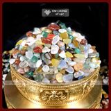  Đá Mã Não, Đá Phong Thủy Ngũ Sắc, Đá Ngũ Sắc Vụn [Kim Cương Hỷ Lạc] Kích thước 1cm 