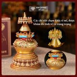  Bảo Tháp Mật Tông Đồng Cao Cấp [Kim Cương Hỷ Lạc] Bảo Tháp Cúng Dường Mật Tông, Trang Trí Ban Thờ 