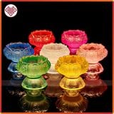  Đế Nến, Chân Đèn Nến Bơ Lưu Ly Bát Cát Tường [Kim Cương Hỷ Lạc] 7 Màu 