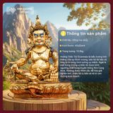  Tượng Hoàng Thần Tài Dzambala Đồng Mạ Vàng 44cm [Kim Cương Hỷ Lạc] Tượng Dzambala Chế Tác Nepal 