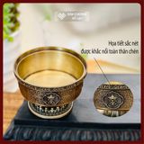  Chén Đồng Cúng Nước Mật Tông [Kim Cương Hỷ Lạc] Bộ Cúng Lục Vị Thần Tài - Đồng Nepal Cao Cấp 