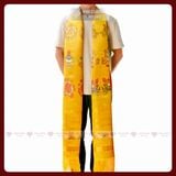  Khăn Khata Khăn Ban Phước Mật Tông Tây Tạng [Kim Cương Hỷ Lạc] Lụa Thêu Bát Cát Tường 250X48Cm 