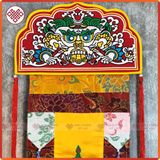  Phướn Bát Cát Tường Mật Tông [Kim Cương Hỷ Lạc] 150x25cm Gấm Lụa 