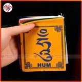  Cờ Phật Giáo Mật Tông Tây Tạng Cờ Cầu Nguyện Khắc Chú Om Mani Padme Hum[ Kim Cương Hỷ Lạc] Trang Trí Bàn Thờ 