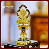  Set 8 Biểu Tượng Bát Cát Tường [Kim Cương Hỷ Lạc] Chất Liệu Hợp Kim Đồng 16Cm Màu Xanh Rêu 