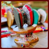  Trống Damaru Mật Tông [Kim Cương Hỷ Lạc] Xuất Xứ Nepal 12x7cm 