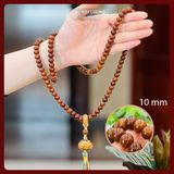  Vòng 108 Hạt Phong Thủy, Chuỗi 108 Hạt Đeo Tay Niệm Phật [Kim Cương Hỷ Lạc] Hạt Bối Tự Nhiên 