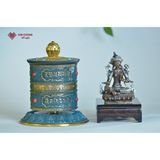  Kinh Luân Để Bàn Xoay Tay [Kim Cương Hỷ Lạc] Đồng 16Cm 