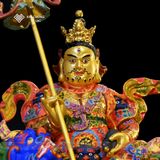  Tượng Tài Bảo Thiên Vương Mật Tông [Kim Cương Hỷ Lạc] Đồng Vẽ Màu 