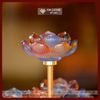  Chân Đèn Trang Trí Bàn Thờ Mật Tông [Kim Cương Hỷ Lạc] Hoa Sen Lưu Ly Hợp Nhất Size 28-48cm 