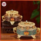  Lư Hương Đốt Trầm Lư Xông Trầm Hương Mật Tông [Kim Cương Hỷ Lạc] Mẫu Mới Size Lớn 