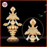  Bát Cát Tường Mật Tông [Kim Cương Hỷ Lạc] Đồng Mạ V.À.N.G Cao 16 Cm 