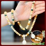  Vòng 108 Hạt Phong Thủy, Chuỗi 108 Hạt Đeo Tay Niệm Phật [Kim Cương Hỷ Lạc] Hạt Bối Tự Nhiên 