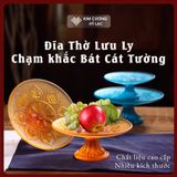  Bộ Đĩa Thờ Lưu Ly Đĩa Thờ Trưng Hoa Quả [Kim Cương Hỷ Lạc] Bộ Đĩa Thờ Cúng Lưu Ly Nhiều Kích Thước 