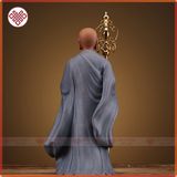  Tượng Địa Tạng [Kim Cương Hỷ Lạc] Gốm Tử Sa Tự Tại Bước Đi Cầm Tích Trượng 