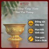  Ly Cúng, Chung Nước Cúng Phật bằng đồng [ Kim Cương Hỷ Lạc] 5x8cm 