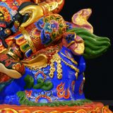  Tượng Tài Bảo Thiên Vương Mật Tông [Kim Cương Hỷ Lạc] Đồng Vẽ Màu 