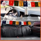  Cờ Phật Giáo Mật Tông Tây Tạng Cờ Cầu Nguyện Khắc Chú Om Mani Padme Hum[ Kim Cương Hỷ Lạc] Trang Trí Bàn Thờ 