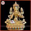  Tượng Tara Trắng Mật Tông [Kim Cương Hỷ Lạc] Nepal Cẩn Đá 33Cm 