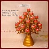  Tháp Chân Đèn Nến Bơ - Tháp Đèn Trang Trí Ban Thờ [Kim Cương Hỷ Lạc] Chân Đèn Hợp Kim Cao Cấp 